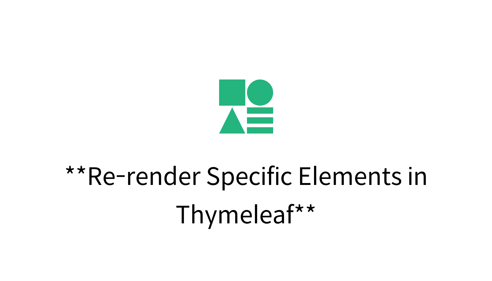 Rerender Specific Elements in Thymeleaf mysetting